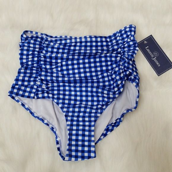 Lauren James Other - {NWT} Lauren James high waist bikini bottom navy
